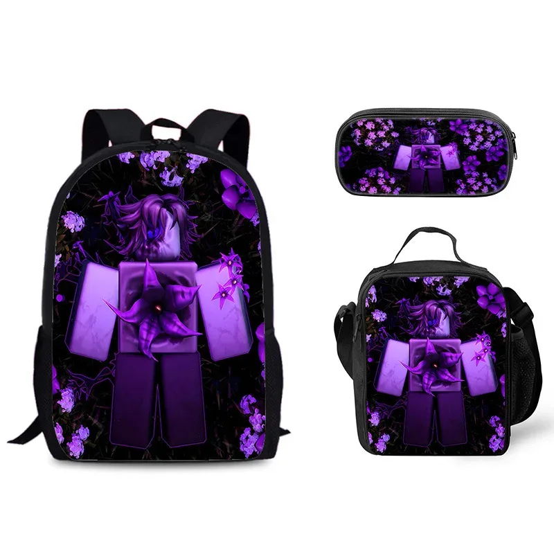 sac dos nylon personnages dessins animés fond noir format grand volume usage étudiant voyage