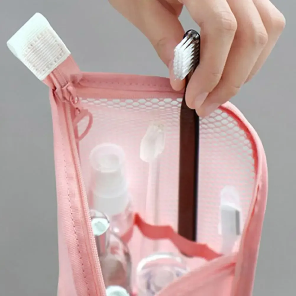 sac de voyage pour maquillage, sac pour pinceaux de maquillage, porte-stylo, sac de rangement pour brosse à dents, sac de toilette portable imperméable pour voyageur