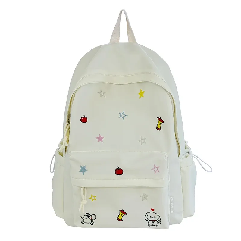 sacs à dos en nylon brodé grande capacité 2026 – sacs polyvalents et simples pour étudiants et trajets quotidiens – sacs à dos de mode polyvalents – mochila
