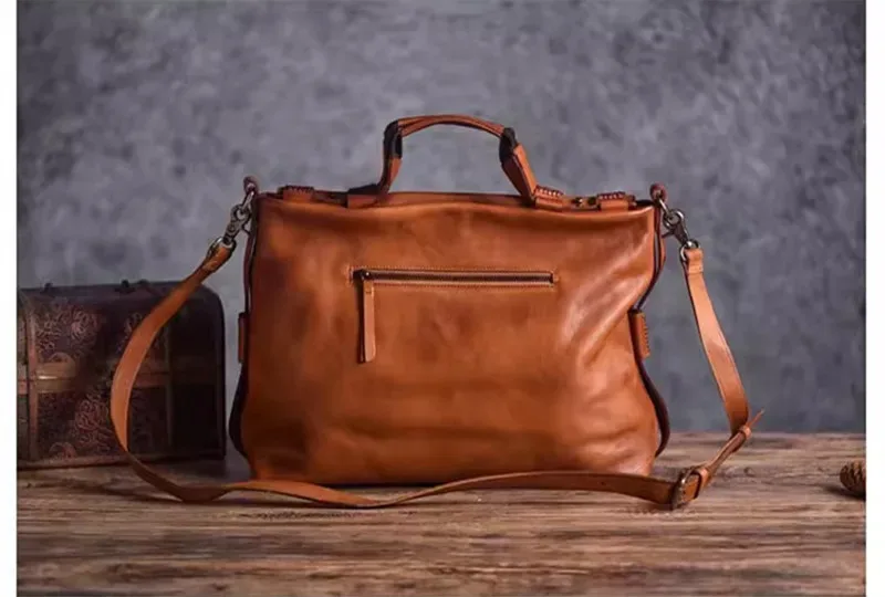 sac messager vintage en cuir véritable pour homme, sac à bandoulière décontracté de haute qualité en cuir de vache souple, idéal pour les voyages et le travail en extérieur