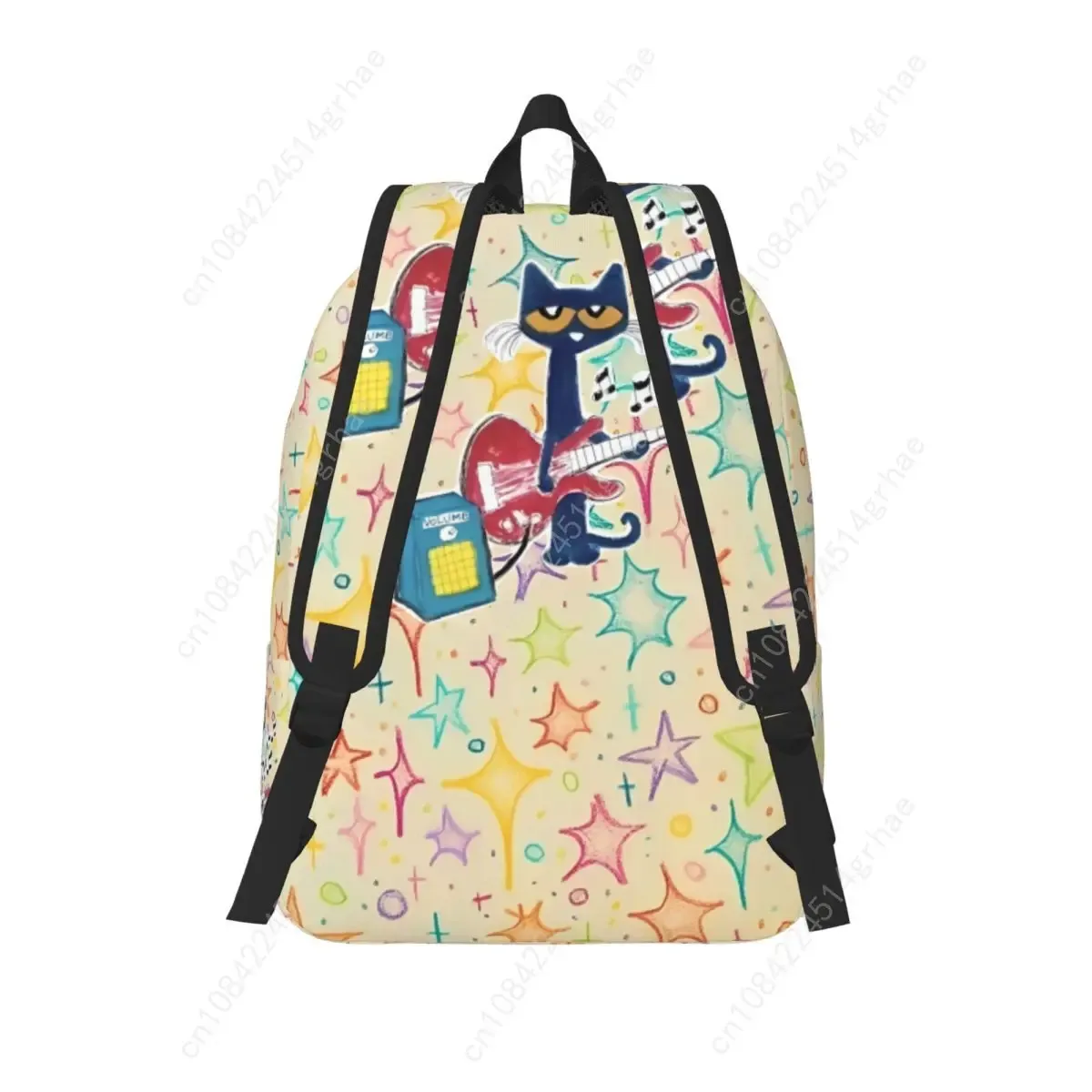 sac à dos décontracté pete le chat « i love my white shoes » pour homme et femme, idéal pour l'école, le travail, les activités de plein air, avec motif de chats de dessin animé