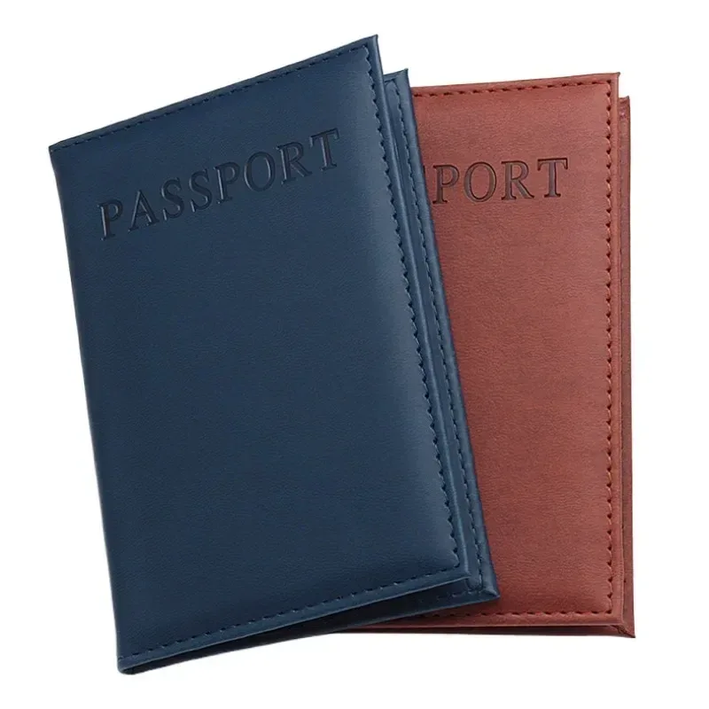 housse passeport protection cuir marron orange vert voyage organisateur accessoires voyage sac porte-passeport polyest pu leather
