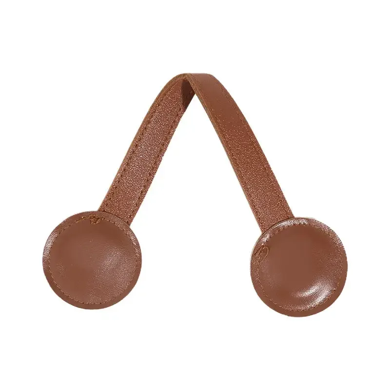 clip magnétique multifonctionnel en cuir pu, clip organisateur rond magnétique puissant, breloques pour sac de voyage, accessoires de bagages