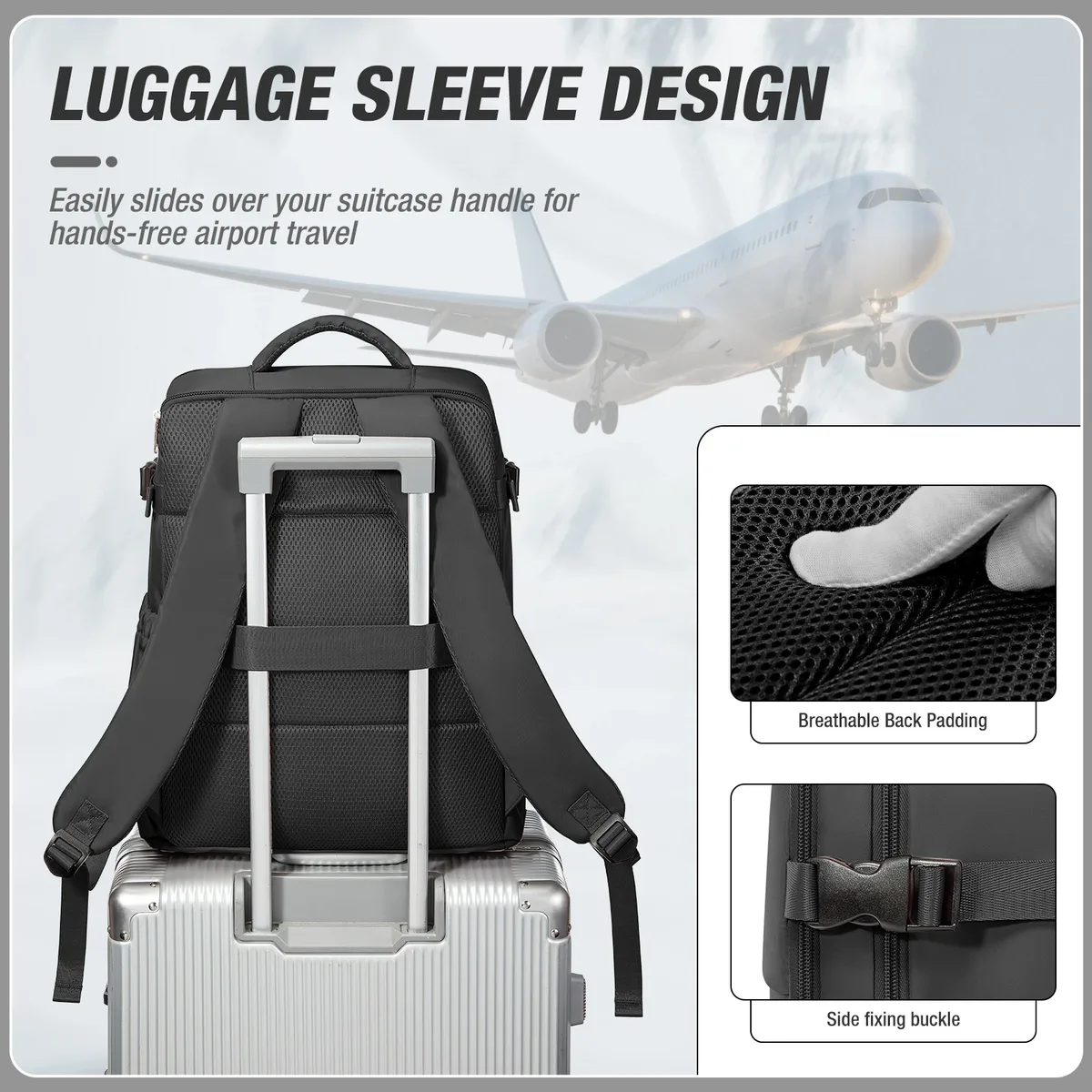 sac à dos de voyage pour ordinateur portable, pour femmes et hommes, bagage à main, pour affaires, université, étanche, pour avion, sac à dos ryanair 40x30x20