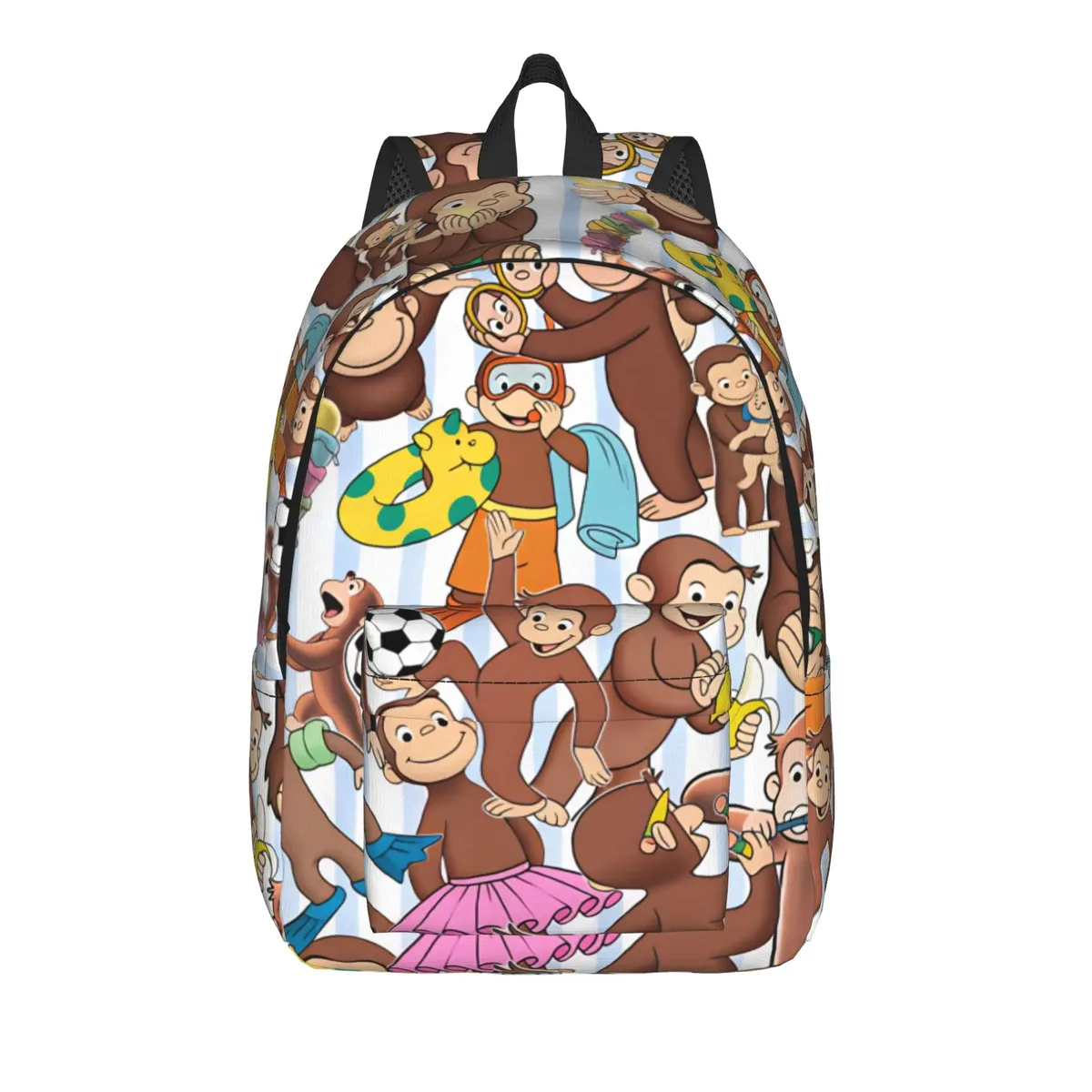 sac à dos curious george dessert activity stickers, sacs à dos de voyage pour filles, sacs d'école kawaii, grand sac à dos de créateur