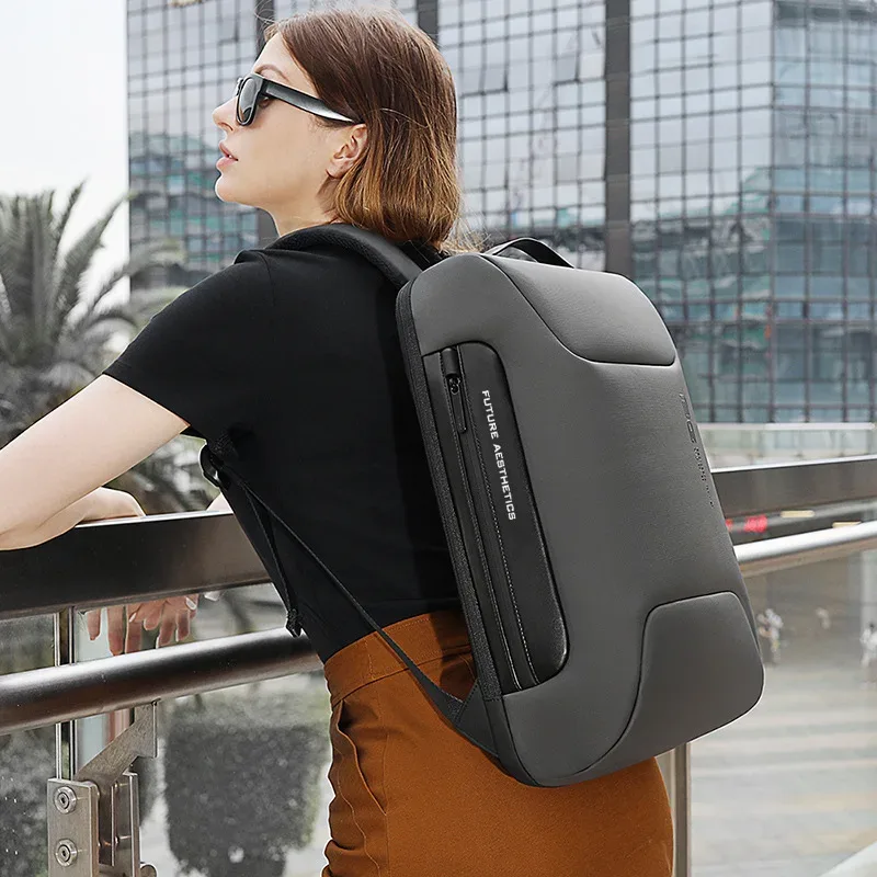 sac dos oxford université noir polyester couche intermédiaire informatique ceinture coussin air étanche anti vol usb charge sac voyage