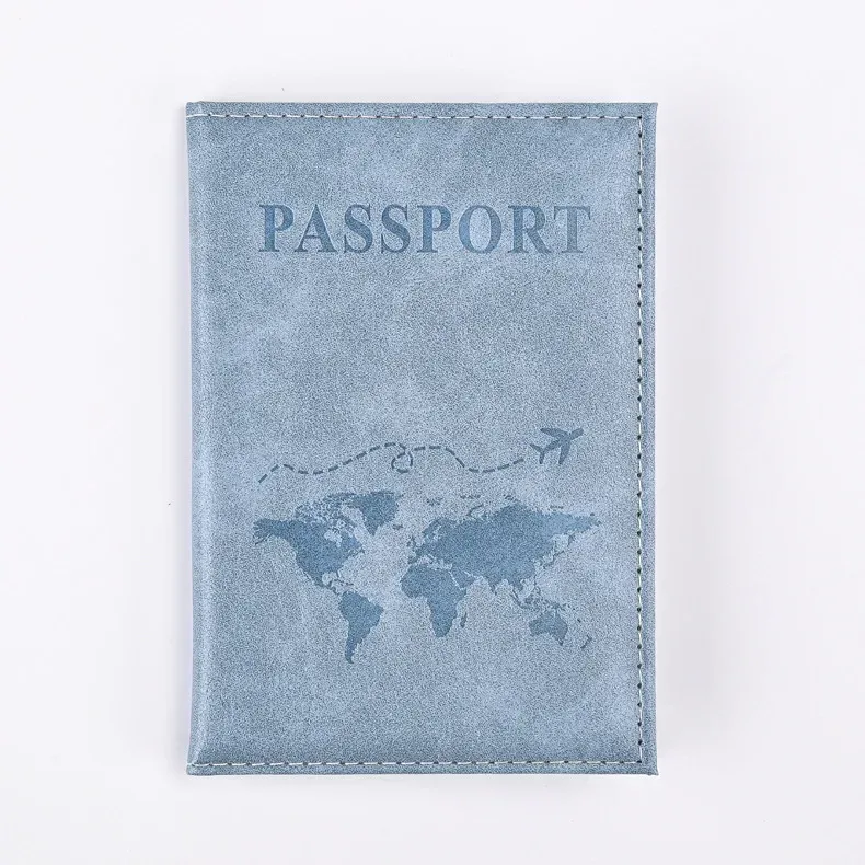 étui de passeport en cuir pu pour hommes et femmes, décoloration solide, billet de voyage, housse de protection, porte-carte d'identité, nouveau