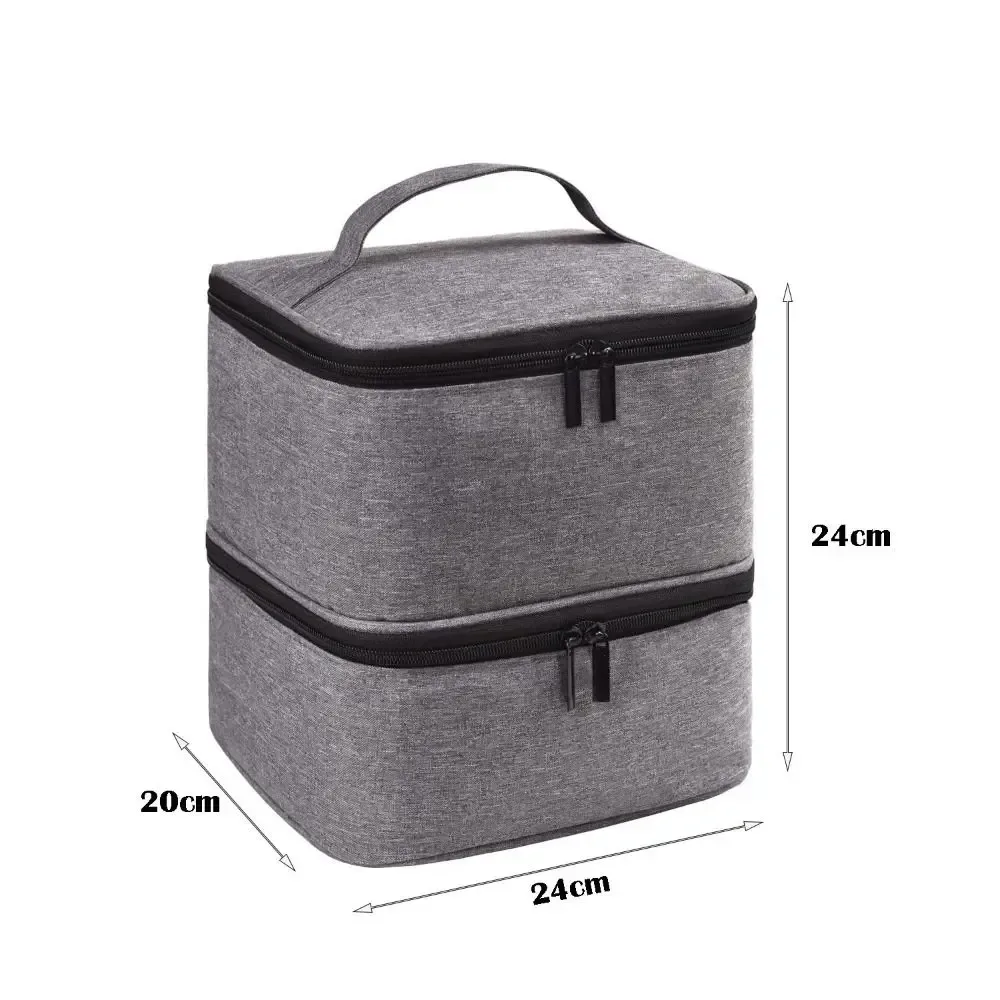 sac de rangement portable pour vernis à ongles, 30 compartiments, double couche, avec poignée, sac pour huiles essentielles