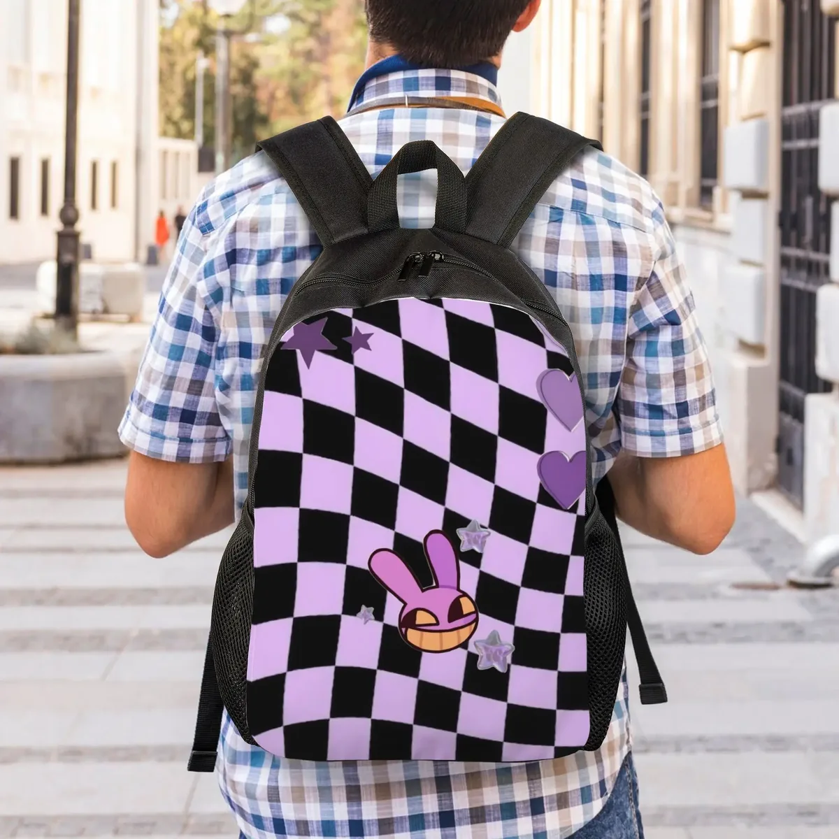 sac à dos décontracté jaxs rabbit, idéal pour le lycée, les affaires, a-amazings d-digitals c-circuse, sac à dos de jour pour hommes et femmes, sac à bandoulière pour ordinateur portable