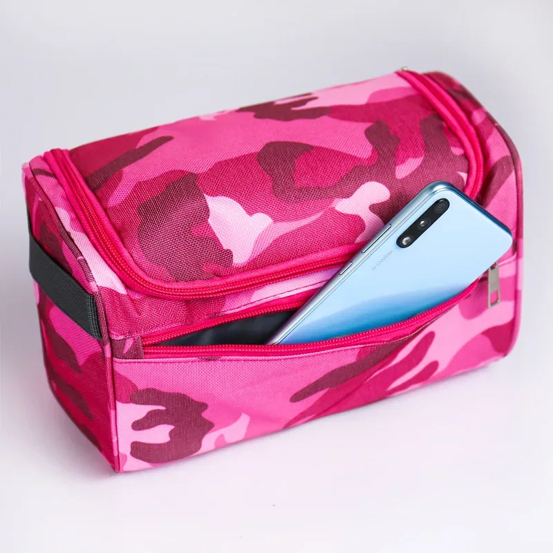 sac à cosmétiques de camouflage de maquillage, organisateur de voyage unisexe, trousse de toilette, sac de rangement, pochette de lavage étanche suspendue de grande capacité