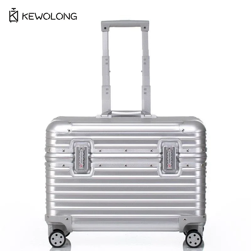 valise en aluminium à coins arrondis, bagage à main rigide à ouverture par le haut avec roulettes à 360 degrés ° roues pivotantes, chariot de photographie gearphotography