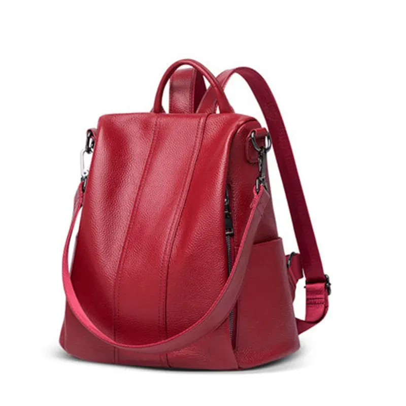xmessun nouveau sac à dos en cuir souple pour femmes, sac de voyage de grande capacité à double épaule de haute qualité pour femmes