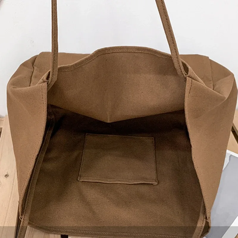 sac à main d'épicerie en toile de grande capacité pour femmes, fourre-tout décontracté de haute qualité, écologique et réutilisable, sacs à bandoulière de voyage, pochette quotidienne