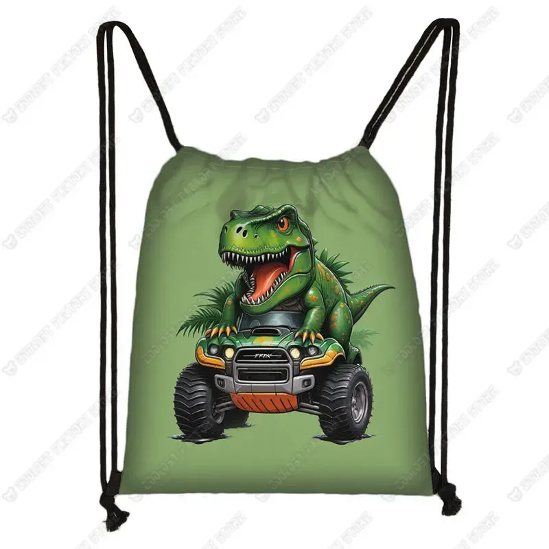 sac à dos de sport de dessin animé pour adolescent, sac à livres de jour, porte-chaussures, dinosaure, camion, impression d'ingénierie, proximité, wstring, voyage