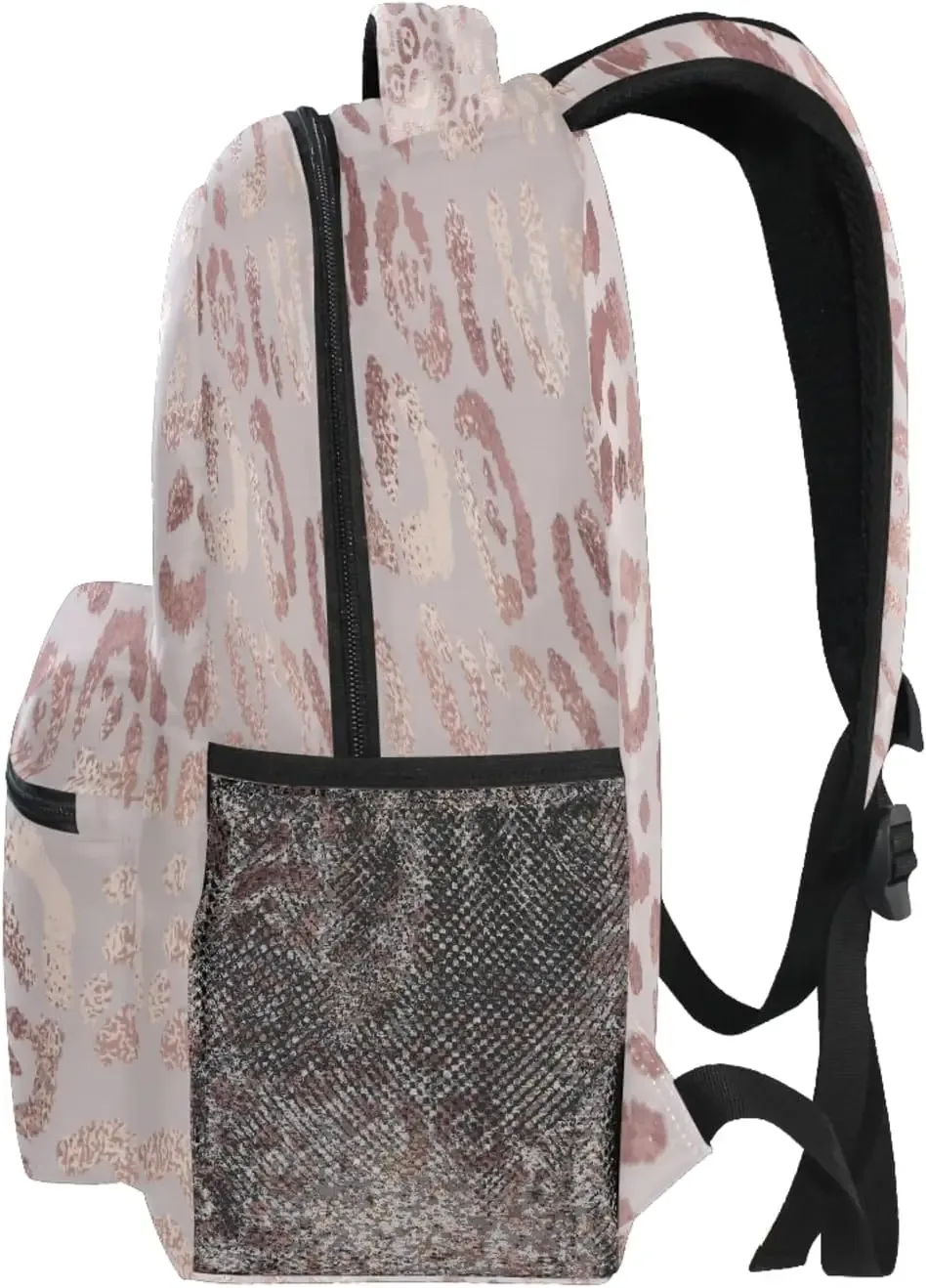 sac à dos imprimé léopard guépard or rose pour filles, sacs d'école, sacs à livres, sac de jour de voyage, taille unique