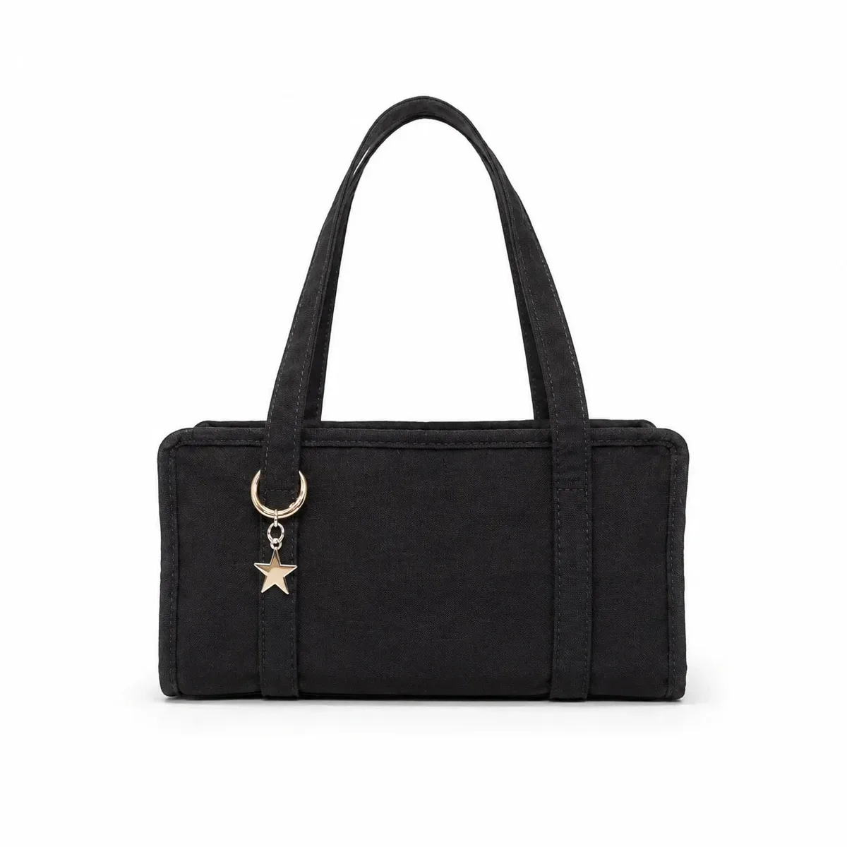 sac à main en nylon à carreaux au design unique, sac à bandoulière créatif avec broderie imprimée, sac sous le bras de grande capacité pour femmes