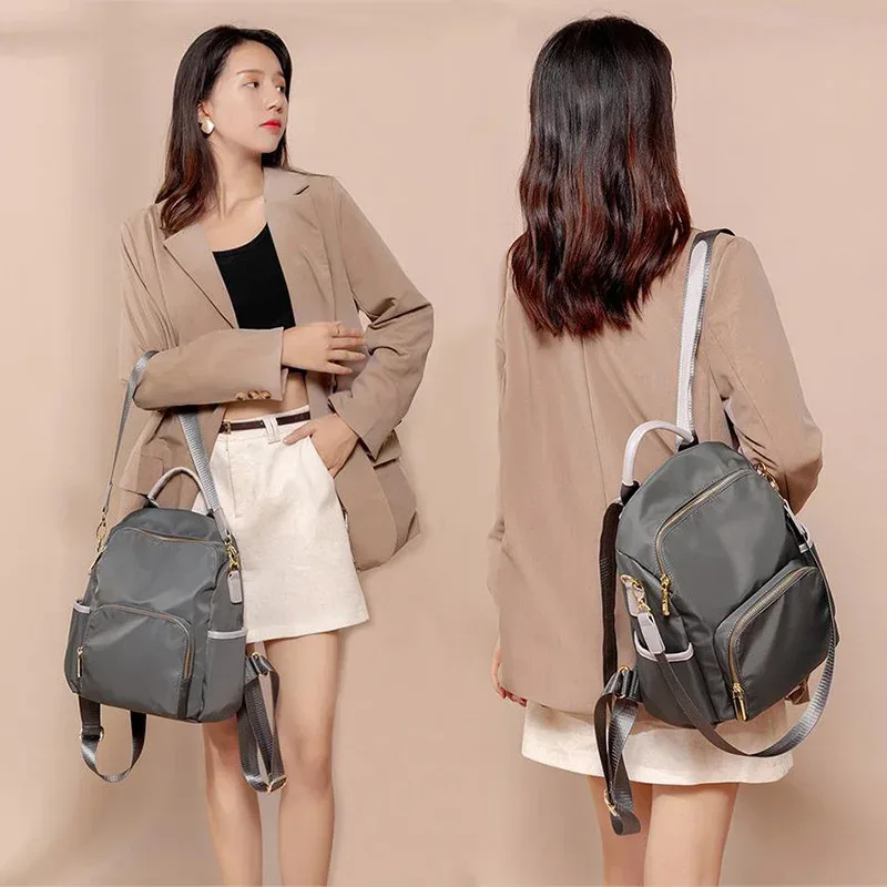 sac à dos en tissu oxford pour femmes, fourre-tout à la mode, sac d'école étanche de grande capacité pour les loisirs et les voyages d'affaires
