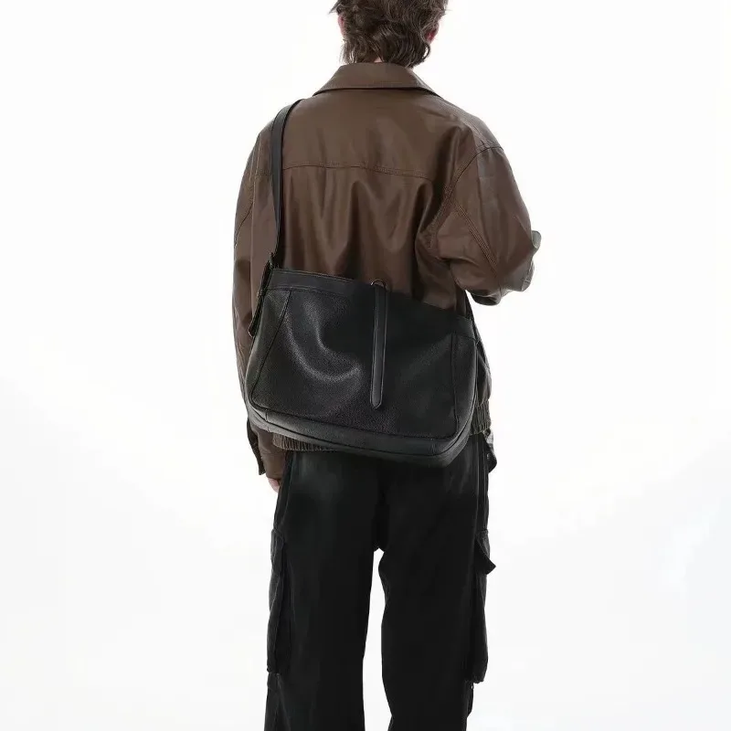 sac à bandoulière de grande capacité pour hommes et femmes, sac à bandoulière en cuir de bonne qualité, sac de sport et de cyclisme, nouvelle mode