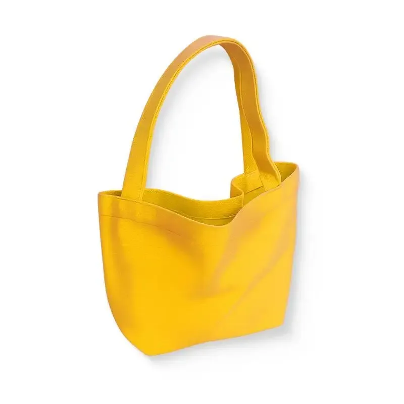 sac fourre-tout coréen en toile, simple, couleur unie, sacs de shopping, petits sacs pour le shopping quotidien, voyage, sac à main pliable, pochette de transport