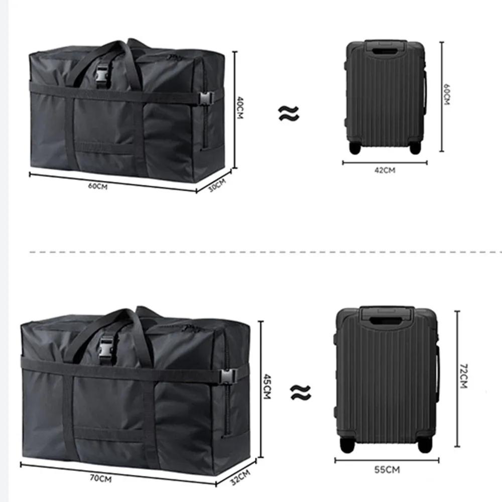 sac de rangement surdimensionné en toile robuste, idéal pour les déménagements, les voyages, le camping, les étudiants, et le rangement d'objets volumineux