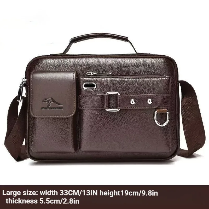 sac messager rétro pour homme avec design imperméable, grande capacité, sacoche pour ordinateur portable pour le travail de bureau, les voyages et l'école