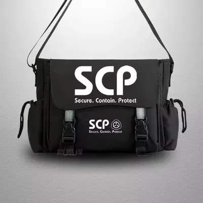 scp sécurisé conta sac de messager décontracté anime cosplay étudiant couverture lumineux sac à bandoulière pour hommes adolescents