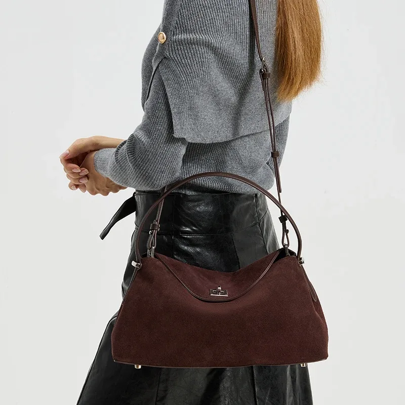 sac à main en cuir véritable pour femme 2026 – sac à bandoulière de luxe de créateur en cuir de vachette de haute qualité, grande capacité, sacs de shopping à porter en travers du corps