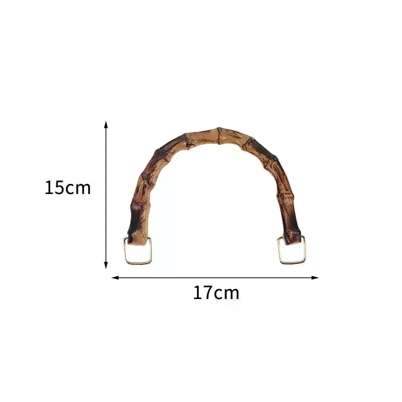 poignée de sac à main en bambou détachable faite à la main avec boucle, sangle de sac à bandoulière en plastique pour boîte cadeau diy