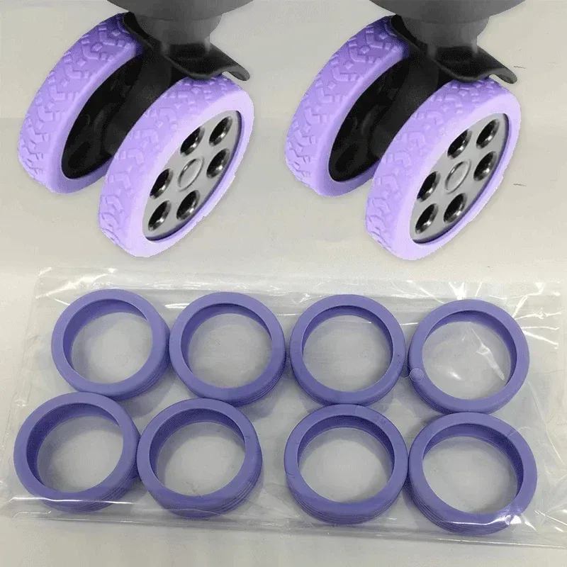 24/2 pièces nouveauté 2026 housses de protection épaissies en caoutchouc et silicone pour roues de bagages, insonorisantes