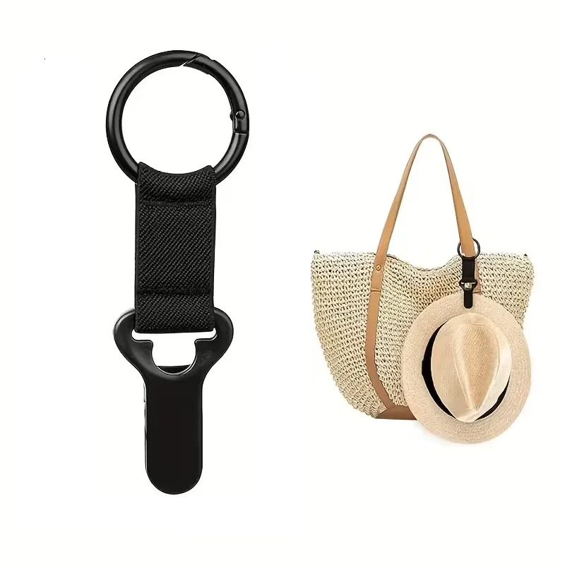 1 pièce clip de chapeau portable d'extérieur pour voyage, crochet de suspension mains libres anti-perte pour sacs de voyage et accessoires