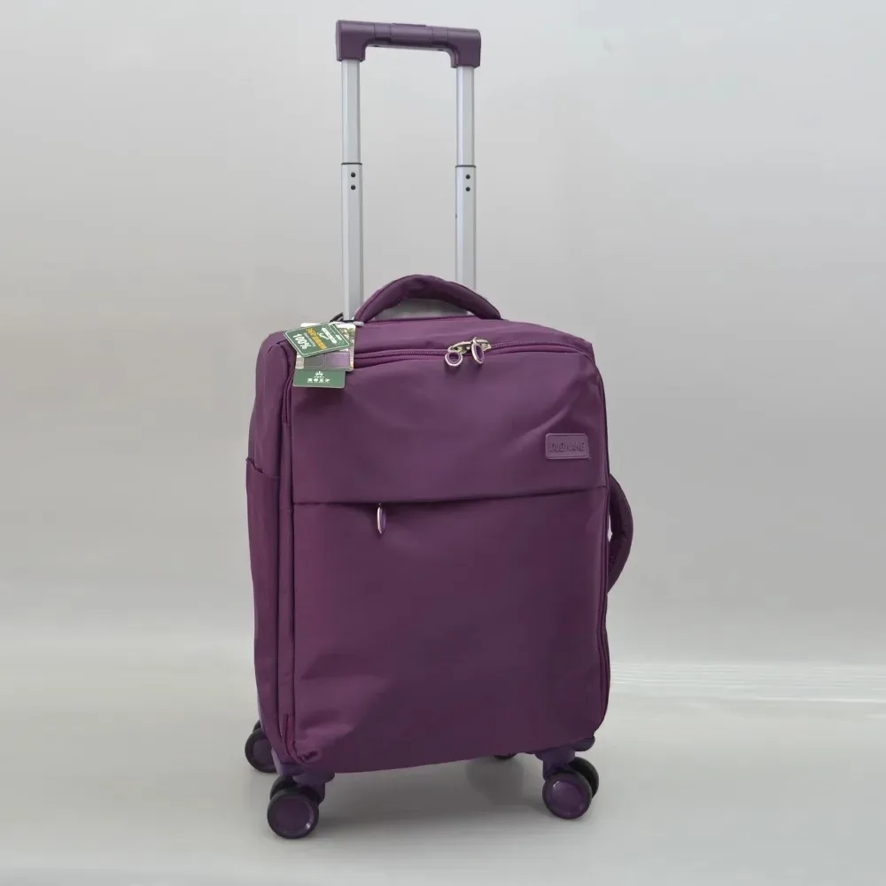 valise de cabine souple en tissu oxford imperméable, bagage à main de 20 pouces avec sac de chariot à roulettes, serrure tsa légère