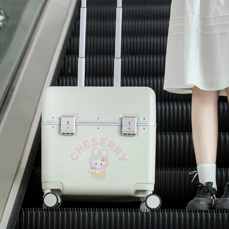 bagage 20 pouces cadre en aluminium valise à main femme avec compartiment porte-cabine d'embarquement valise à roulettes légère