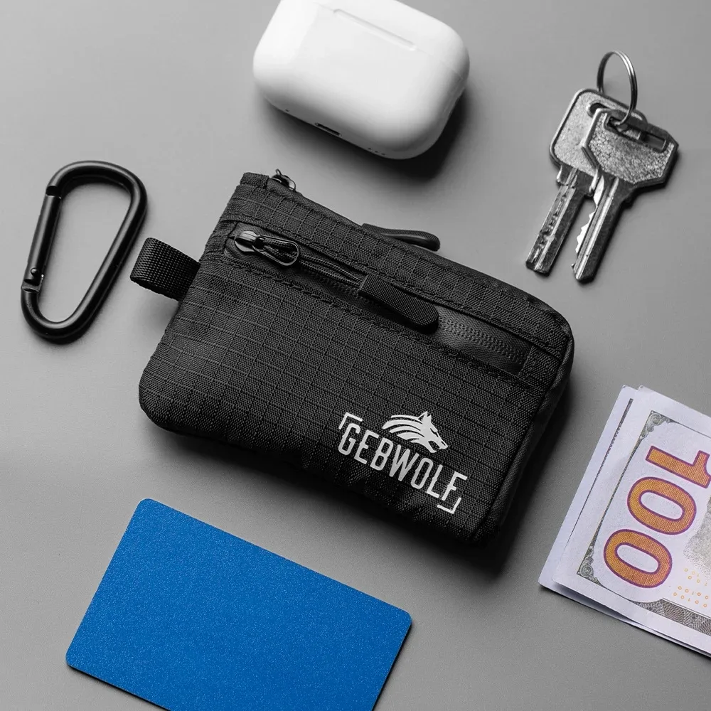 portefeuille mince, porte-carte de crédit avec fonction de blocage rfid, organisateur de taille de poche pour hommes et femmes, mini porte-monnaie avec fermeture éclair