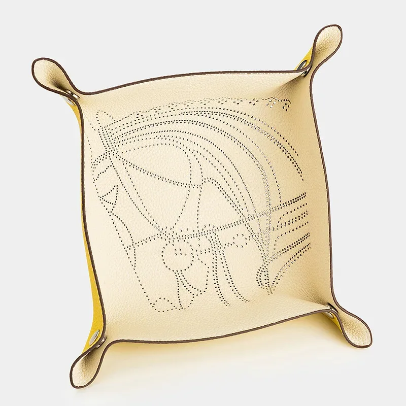 plateau à bijoux en cuir de luxe en forme de tête de cheval, plateau de rangement en cuir pu pour clés, colliers, organisateur de bureau à domicile