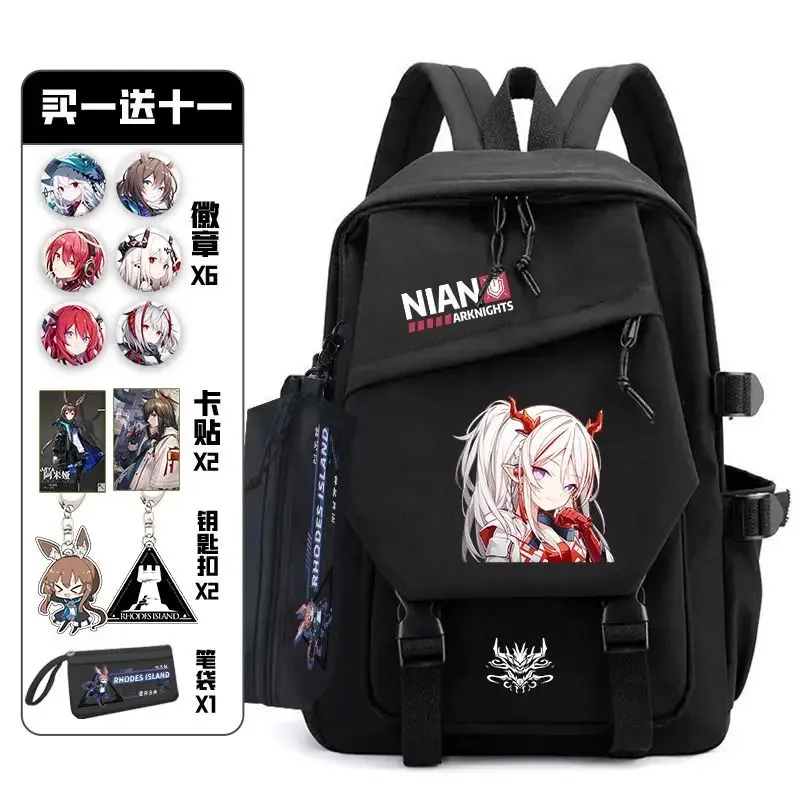 sac dos nylon animaux dessinés poche latérale imprimée fille ange unisexe voyage étudiant adolescents
