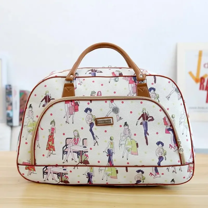 sacs fourre-tout de voyage en cuir pu pour femmes, sac à bagages de grande capacité, sac de sport étanche, sac de voyage décontracté pour week-end, organisateur