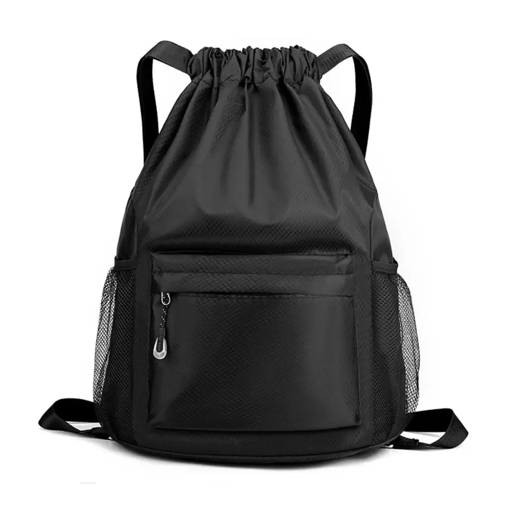 nouveau design extérieur double épaule sac à dos simple couleur unie étanche cordon sac à dos mode