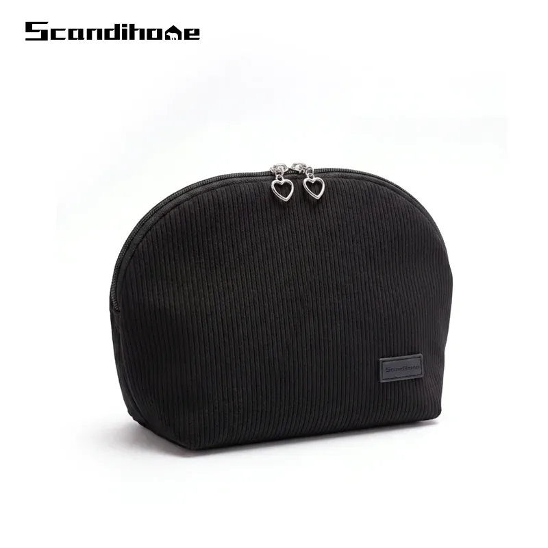 trousse de maquillage grande capacité 180 °   organisateur de cosmétiques à large ouverture, trousse de toilette portable de voyage avec compartiments et porte-pinceaux