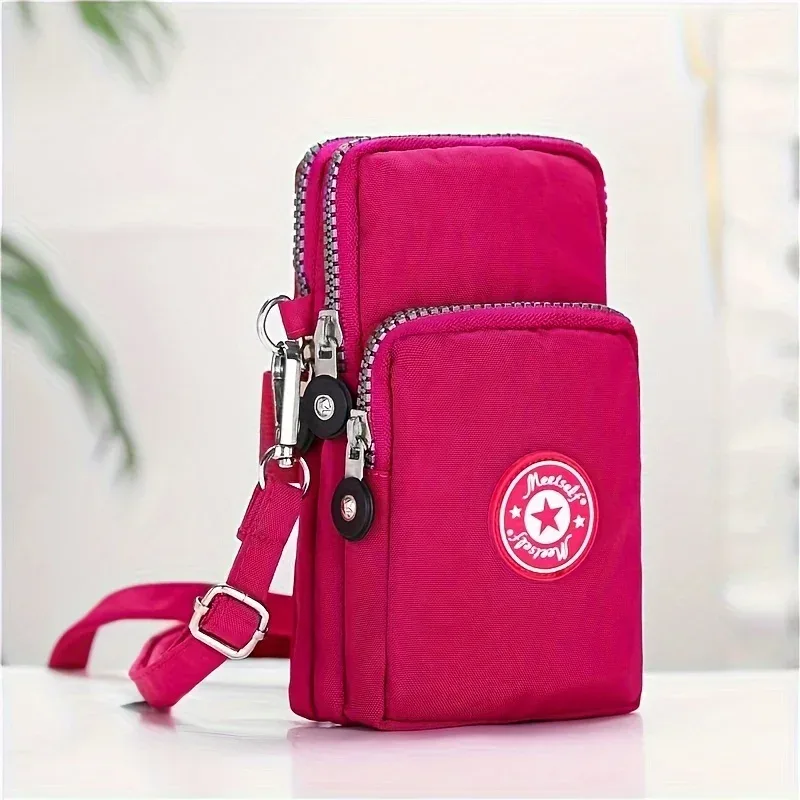 sac à bandoulière vertical pour téléphone portable pour femmes, bras suspendu, sac pour téléphone portable pour personnes âgées, sac en tissu pour le cou, petit sac portable pour la marche