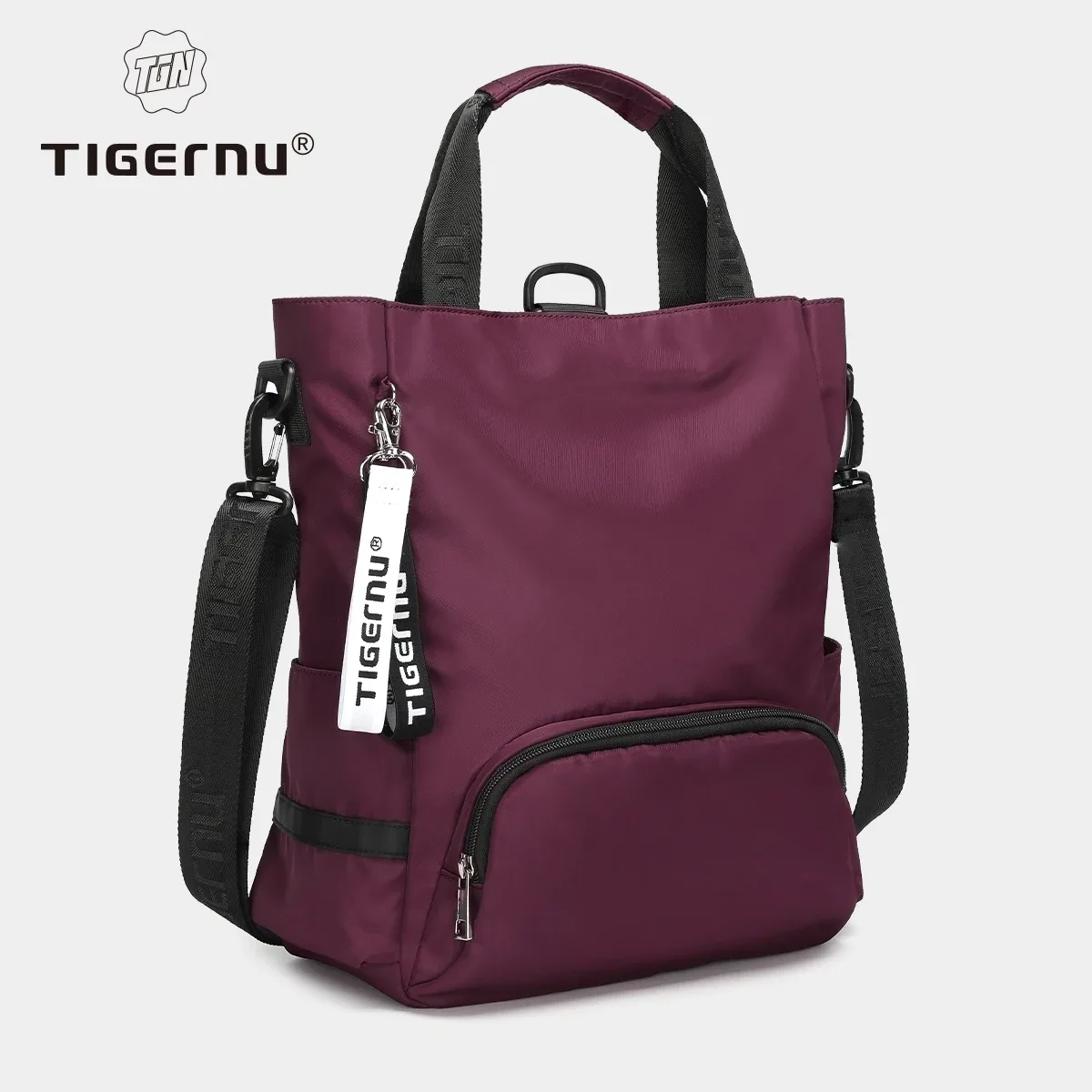 tigernu nouveau sac fourre-tout 3 en 1 avec fermeture éclair pour femmes sacs à dos d'école décontractés mode femme sac à bandoulière léger filles sacs à main