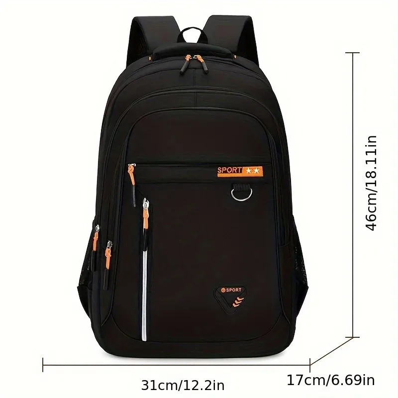 sac à dos pour ordinateur portable résistant à l'eau, grande capacité, multi-poches, sac à dos de sport oxford, sac à dos pour homme, étudiant, voyage, école, quotidien