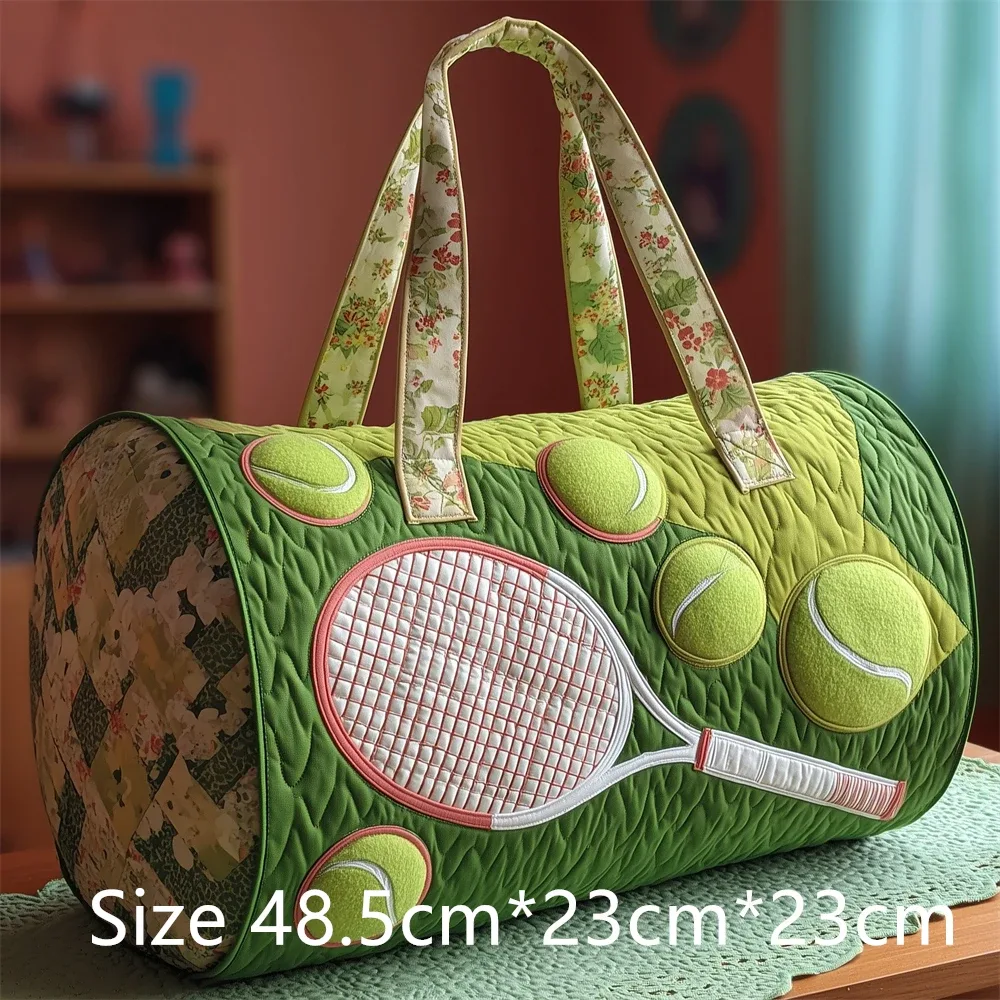 sac de sport matelassé imprimé en 3d pour raquette de tennis, grande capacité, sac de voyage et de sport, sac de week-end tendance pour hommes et femmes