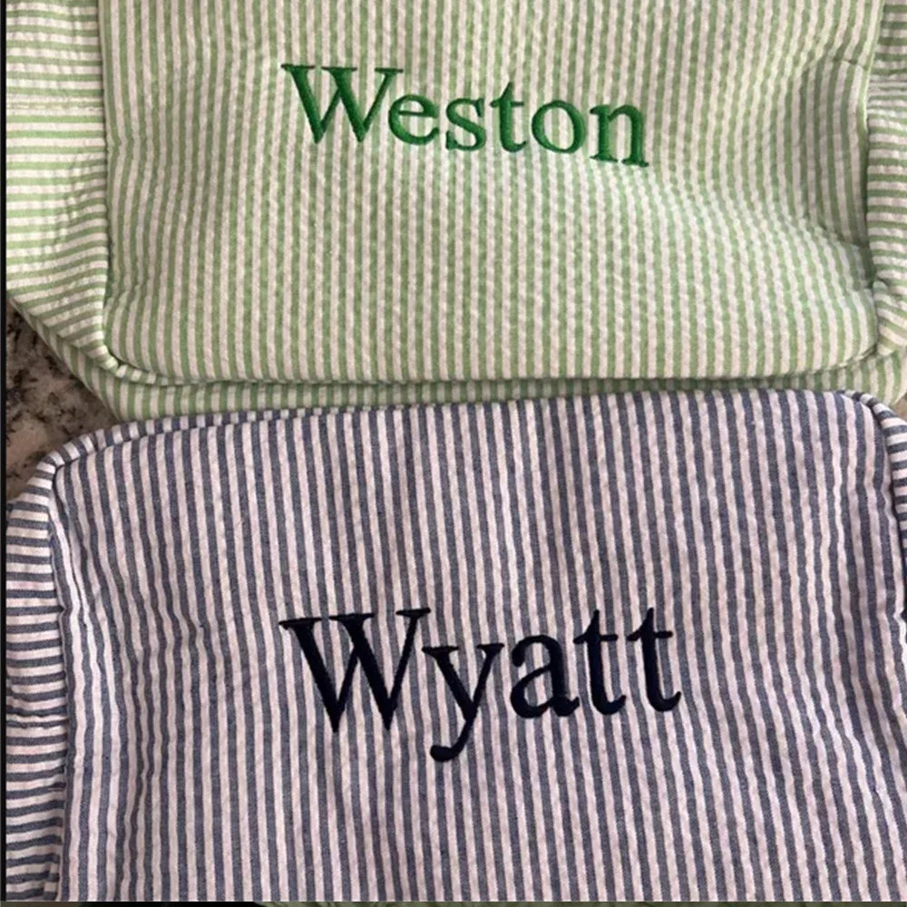 nouveau sac à cosmétiques cadeau d'anniversaire pour fille trousse de toilette en coton nom personnalisé sacs de voyage pour femmes cadeaux de mariage personnalisés