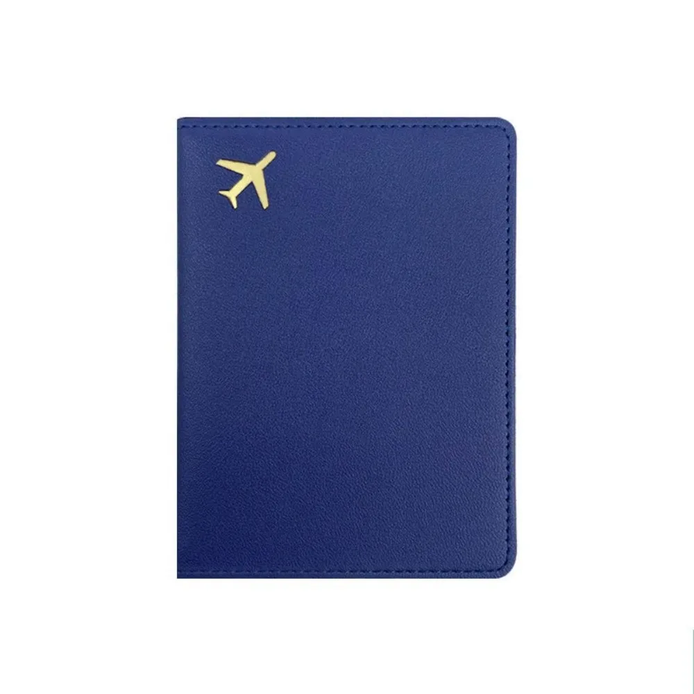 porte-passeport en cuir pu, housse de protection légère et étanche pour passeport, rangement portable, portefeuille pour cartes de crédit de couleur unie