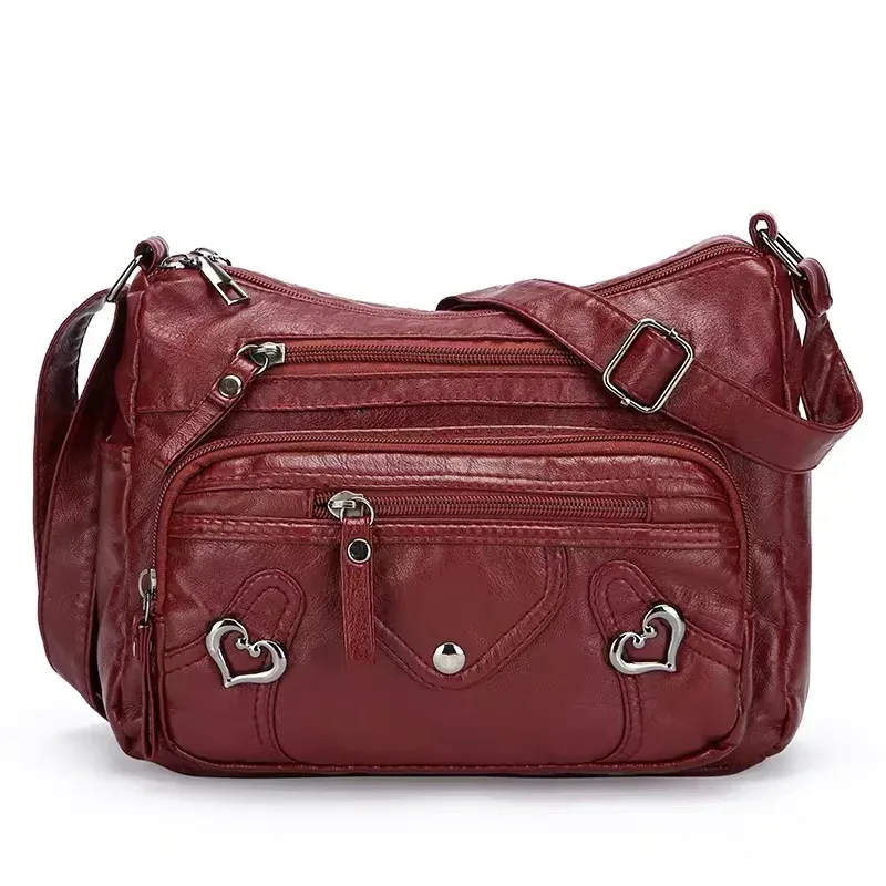 sac bandoulière multi-poches en cuir souple, sacs à main de luxe, sacs à main pour femmes, sacs à bandoulière de créateur pour femmes