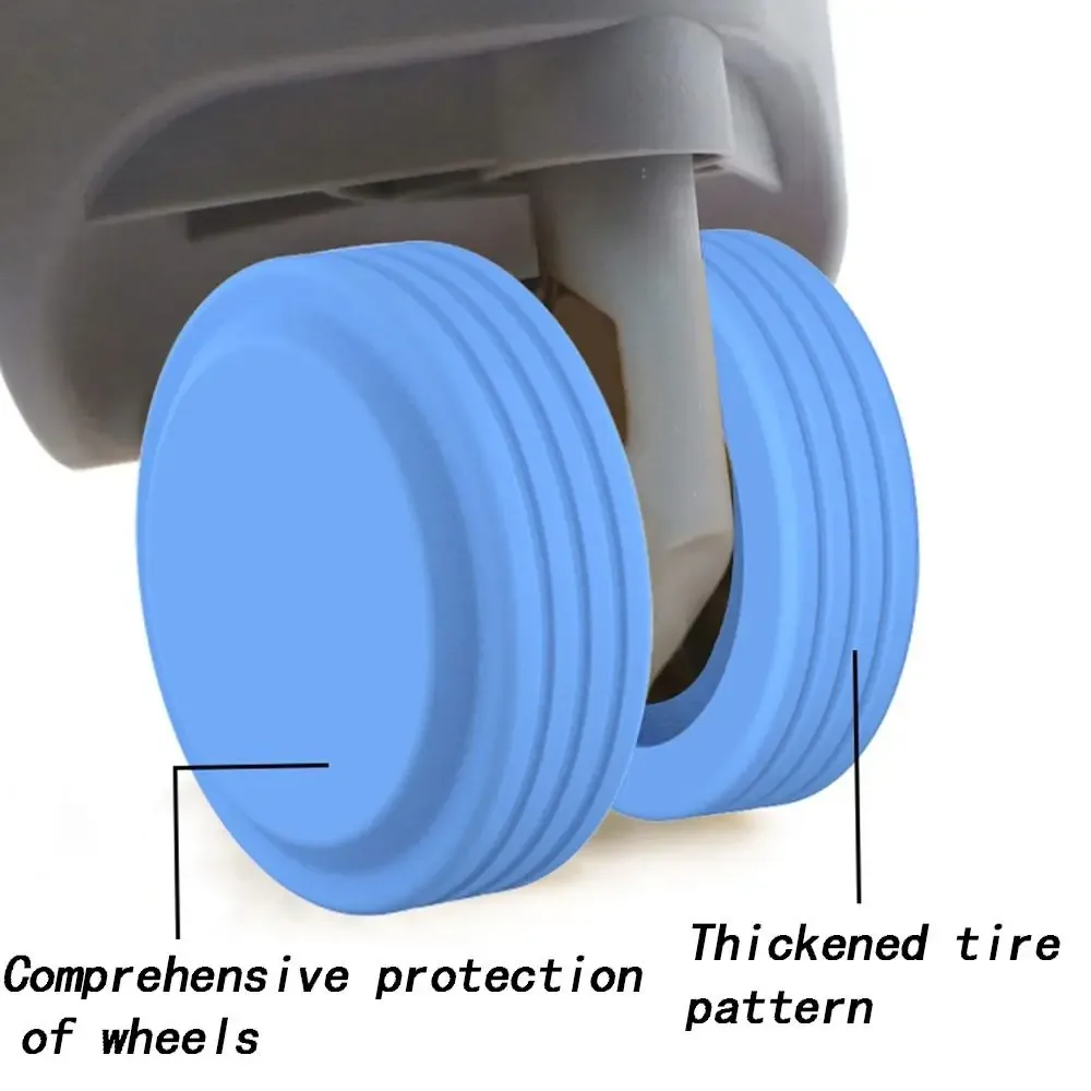 protection roue bagage nylon silencieuse antichoc installée facilement durables bleu blanc rouge argent orange doré marron rose