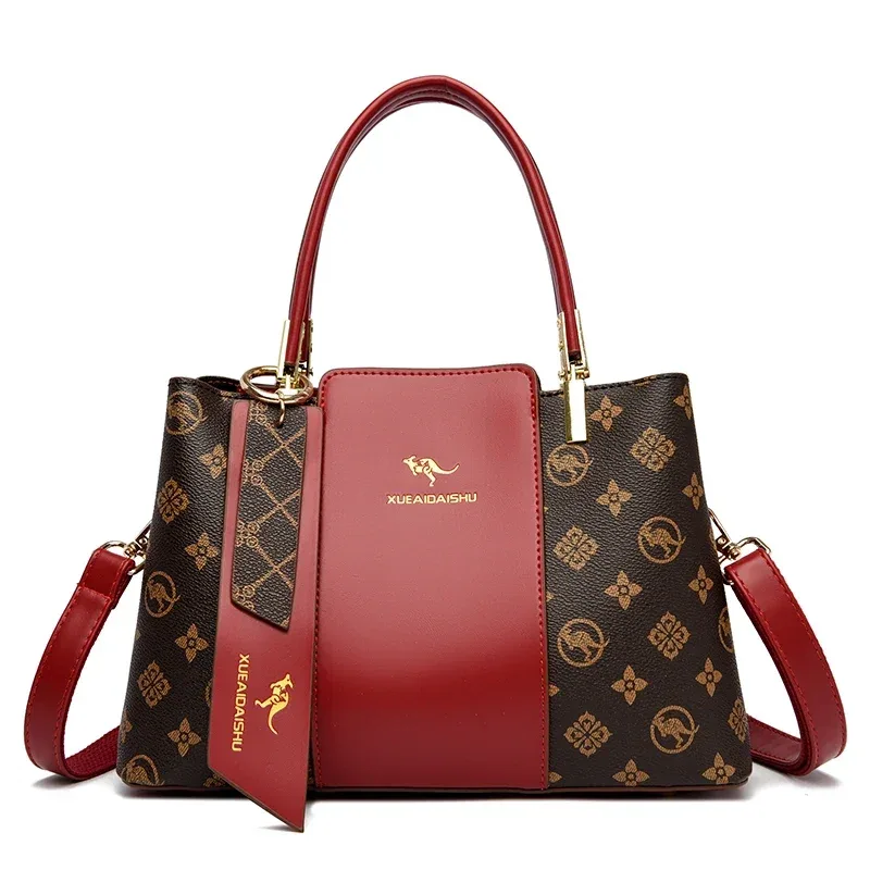 véritable marque sac en cuir sacs à main de luxe femmes sacs sacs à main de créateur de haute qualité dames sacs à bandoulière pour femmes 3 couches