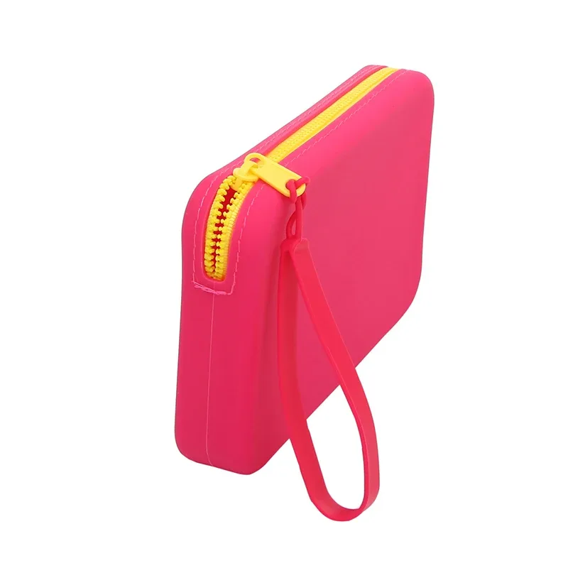 sac de rangement pour cosmétiques en silicone, carré, grande capacité, porte-pinceau de maquillage de voyage, portable, étanche