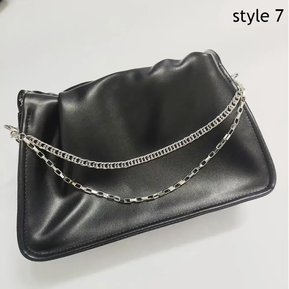 chaîne de sac en métal papillon multicouche, chaînes de sac en métal argenté, mode bricolage, sac à bandoulière, sangles en chaîne, accessoires de décoration pour jeans