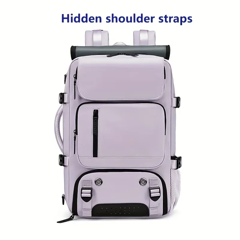 sac à dos de voyage pour femme, sac à dos imperméable pour ordinateur portable de 16 pouces avec sac à chaussures, port de chargement usb caché, sac à dos pour randonnée et camping